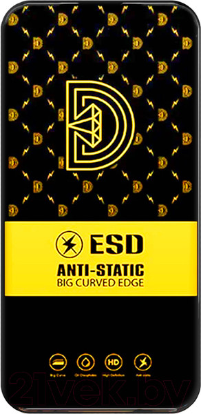 Изображение товара Защитное стекло для телефона Case Antistatic для iPhone 13 (черный)