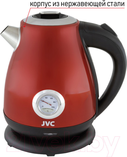 Изображение товара Электрочайник JVC JK-KE1717 (красный)