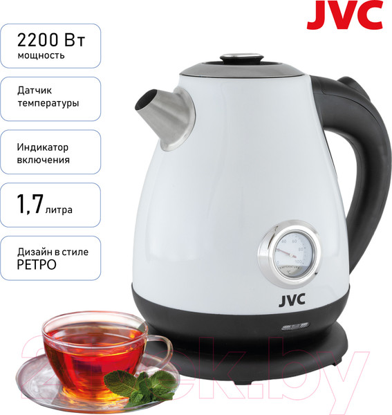 Изображение товара Электрочайник JVC JK-KE1717 (белый)