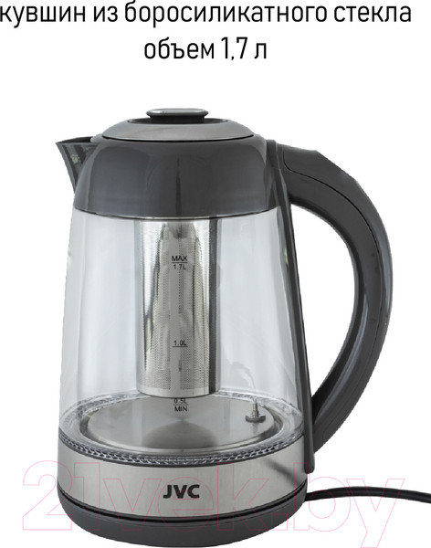 Изображение товара Электрочайник JVC JK-KE1710 (серый)