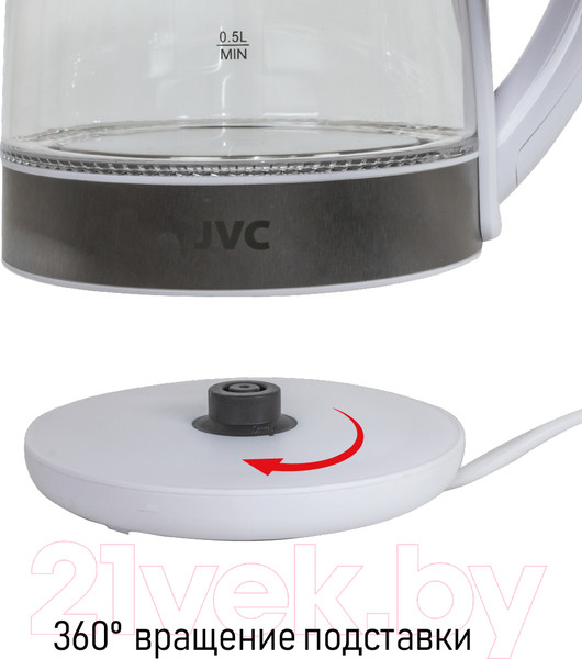 Изображение товара Электрочайник JVC JK-KE1705 (белый)