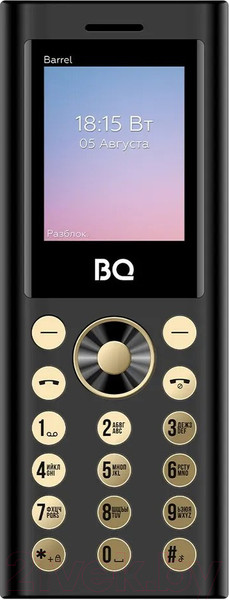 Изображение товара Мобильный телефон BQ 1858 Barrel (черный/золото)