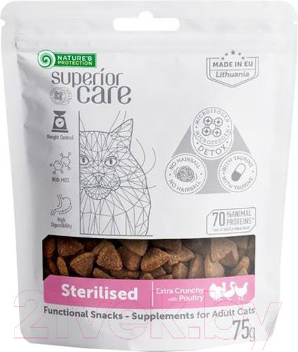 Изображение товара Лакомство для кошек Nature's Protection Superior Care с птицей для стерилизованных кошек / KIKNPSC47713 (75г)