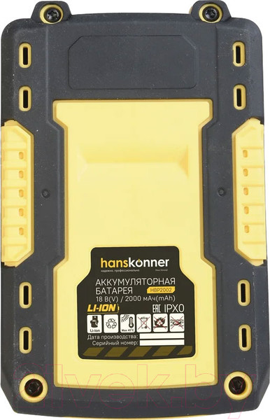 Изображение товара Аккумулятор для электроинструмента Hanskonner HBP2002