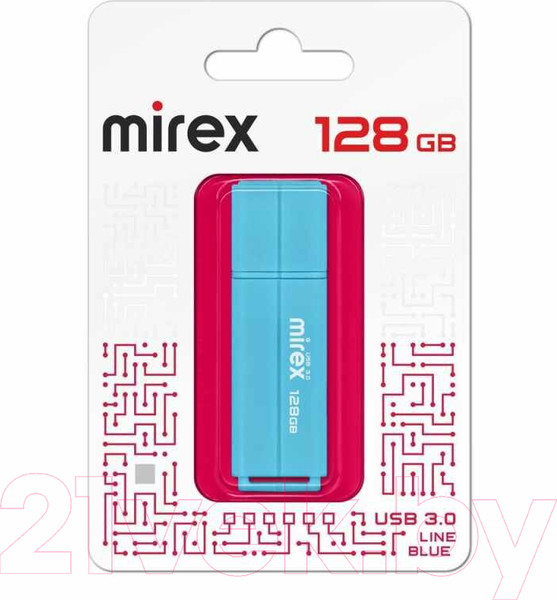 Изображение товара USB flash накопитель Mirex Line Blue 128GB (13600-FM3LB128)