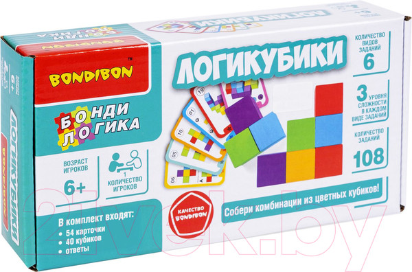 Изображение товара Игра-головоломка Bondibon БондиЛогика Логикубики / ВВ6163