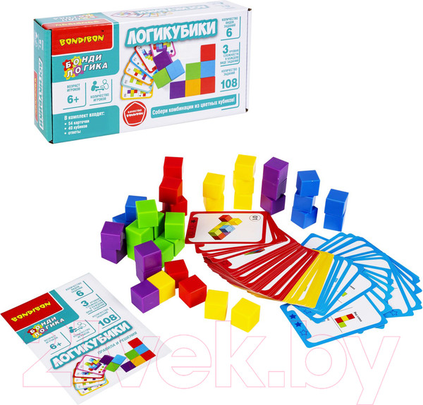 Изображение товара Игра-головоломка Bondibon БондиЛогика Логикубики / ВВ6163