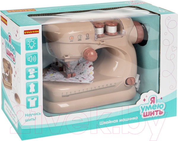 Изображение товара Швейная машина игрушечная Bondibon Я умею шить / ВВ6161 (бежевый)
