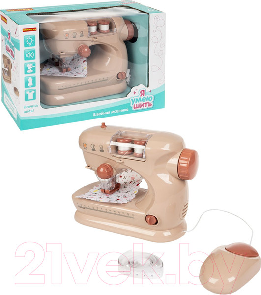 Изображение товара Швейная машина игрушечная Bondibon Я умею шить / ВВ6161 (бежевый)