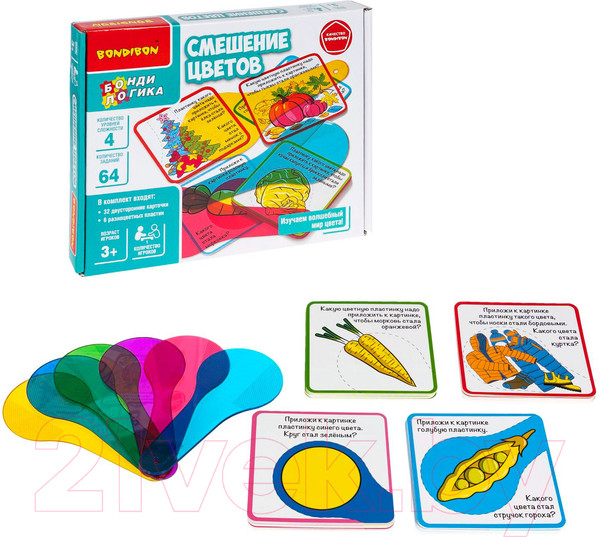 Изображение товара Игра-головоломка Bondibon БондиЛогика Смешение цветов / ВВ6020