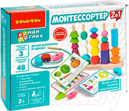 Изображение товара Игра-головоломка Bondibon БондиЛогика Монтессортер / ВВ5947