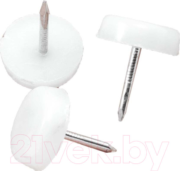 Изображение товара Подпятник для мебели AKS С гвоздем (100шт, белый)