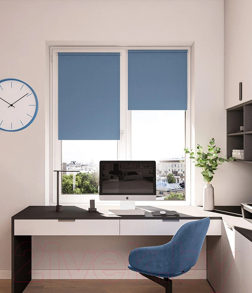 Изображение товара Рулонная штора LEGRAND Блэкаут Фэшн 66x175 / 58126615 (деним)