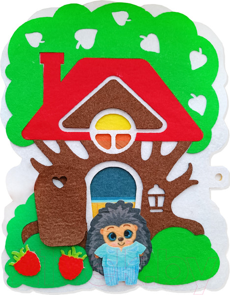 Изображение товара Развивающий игровой набор Десятое королевство Из фетра на липучках Дом Ежика / 04643