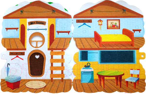 Изображение товара Развивающий игровой набор Десятое королевство Из фетра на липучках Дом Ежика / 04643