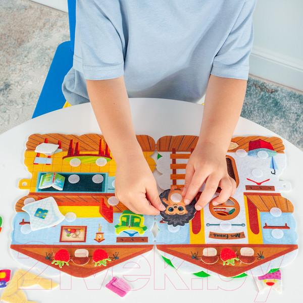 Изображение товара Развивающий игровой набор Десятое королевство Из фетра на липучках Дом Ежика / 04643