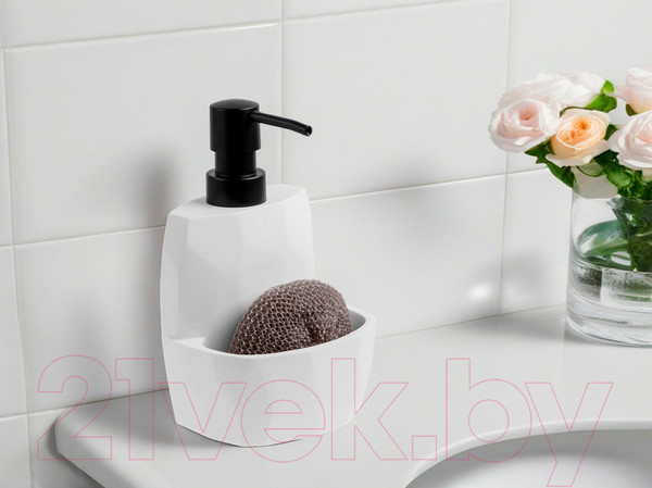 Изображение товара Дозатор для жидкого мыла Perfecto Linea 35-103001 (белый)