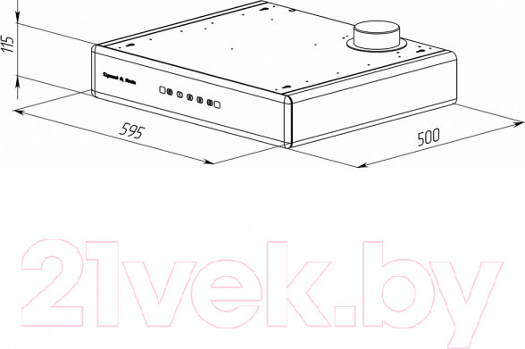 Изображение товара Вытяжка плоская Zigmund & Shtain K 009.4 B