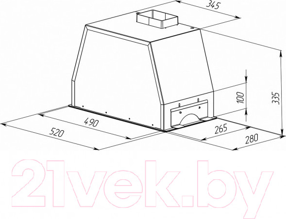 Изображение товара Вытяжка скрытая Zigmund & Shtain K 014.5 S
