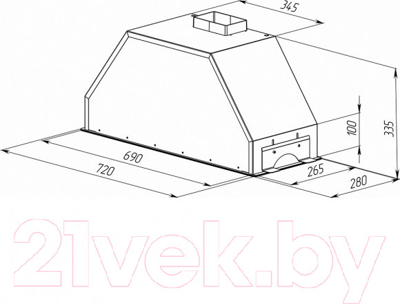 Изображение товара Вытяжка скрытая Zigmund & Shtain K 014.7 X