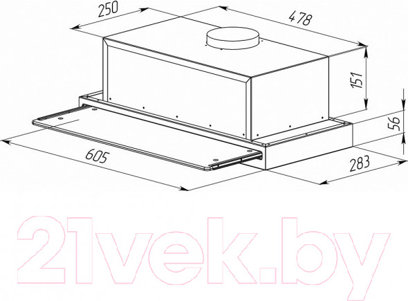 Изображение товара Вытяжка телескопическая Zigmund & Shtain K 015.6 B