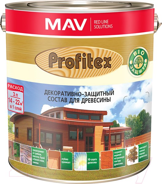 Изображение товара Защитно-декоративный состав MAV Profitex (1л, старая древесина)