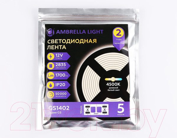 Изображение товара Светодиодная лента Ambrella 2835 240Led 17W 4500K / GS1402