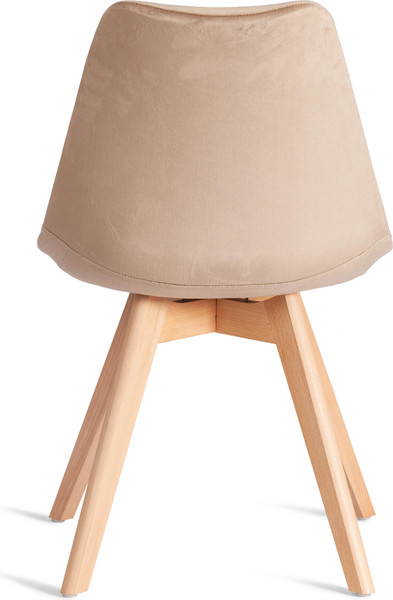 Изображение товара Стул Tetchair Tulip Soft (вельвет/дерево, бежевый/натуральный)