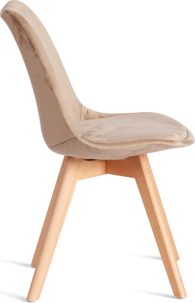Изображение товара Стул Tetchair Tulip Soft (вельвет/дерево, бежевый/натуральный)