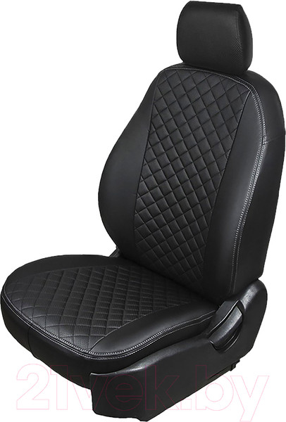 Изображение товара Комплект чехлов для сидений Seintex 88584 (черный, для Nissan Almera IV цельная 2013-н.в.)