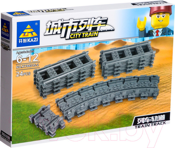 Изображение товара Конструктор Kazi ЖД Рельсы KY98215-2 / 9275075 (24эл)