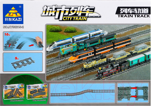 Изображение товара Конструктор Kazi ЖД Рельсы KY98215-2 / 9275075 (24эл)