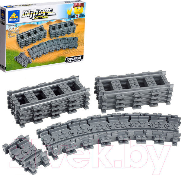 Изображение товара Конструктор Kazi ЖД Рельсы KY98215-2 / 9275075 (24эл)