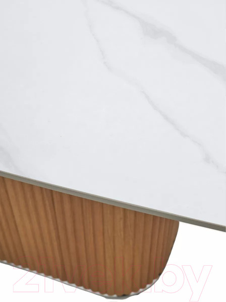 Изображение товара Обеденный стол M-City Tampa 180 / 630M05412 (белый мрамор M326/керамика/каркас дуб)