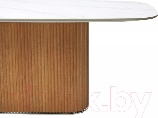 Изображение товара Обеденный стол M-City Tampa 180 / 630M05412 (белый мрамор M326/керамика/каркас дуб)