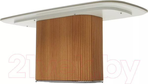 Изображение товара Обеденный стол M-City Tampa 180 / 630M05412 (белый мрамор M326/керамика/каркас дуб)