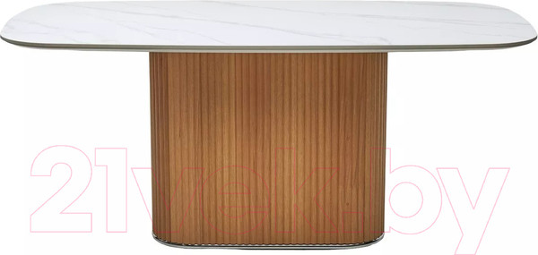 Изображение товара Обеденный стол M-City Tampa 180 / 630M05412 (белый мрамор M326/керамика/каркас дуб)
