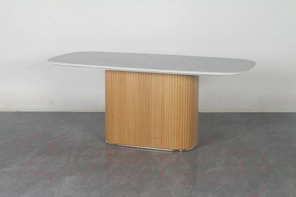 Изображение товара Обеденный стол M-City Tampa 180 / 630M05412 (белый мрамор M326/керамика/каркас дуб)