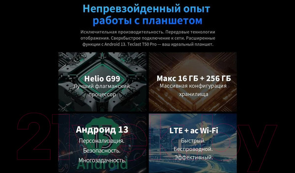 Изображение товара Планшет Teclast T50 Pro LTE 8GB/256GB (серый)
