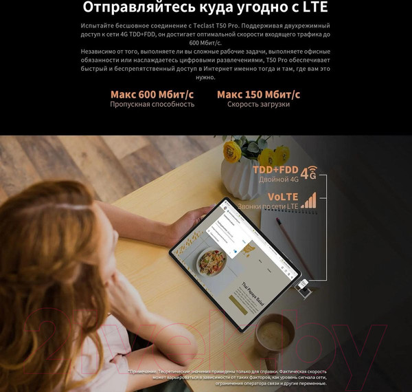 Изображение товара Планшет Teclast T50 Pro LTE 8GB/256GB (серый)