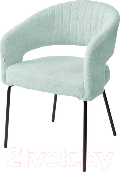 Изображение товара Стул M-City Snug / 629M05557 (3018-04 мятный/шенилл/черный)