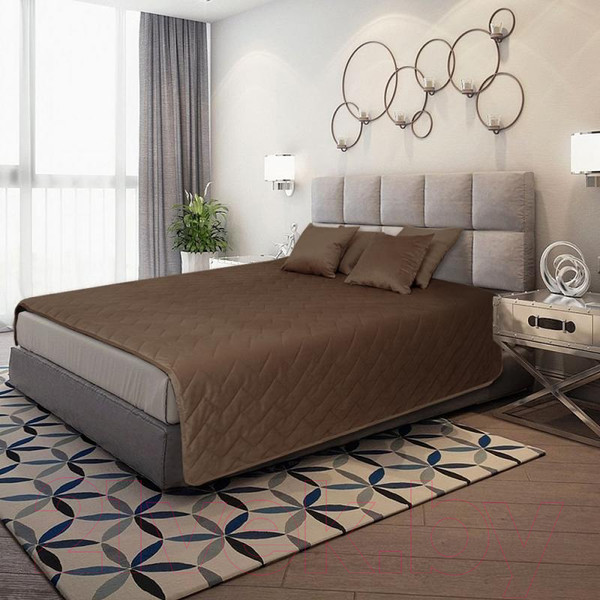 Изображение товара Покрывало Nivasan Бархат 240x240 / P.Bt 240-10 (коричневый)