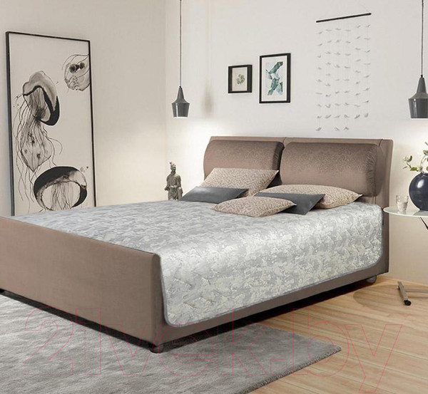 Изображение товара Покрывало Nivasan Мрамор 210x240 / P.MR 210-19 (серый)