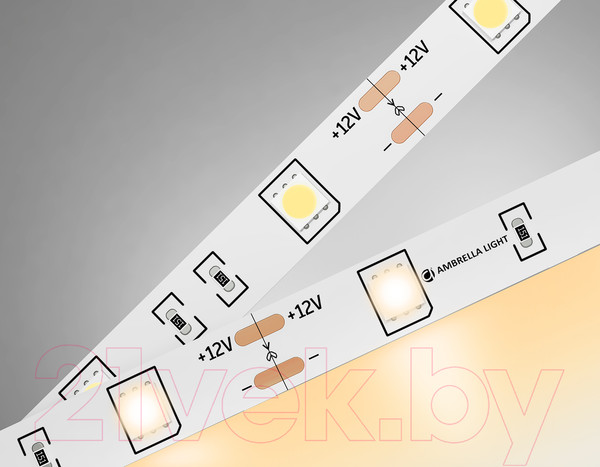 Изображение товара Светодиодная лента Ambrella 5050 30Led 7.2W 3000K / GS1801