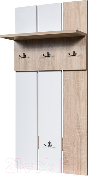 Изображение товара Вешалка для одежды Мебель-Класс Тайм-2 (белый/дуб сонома)