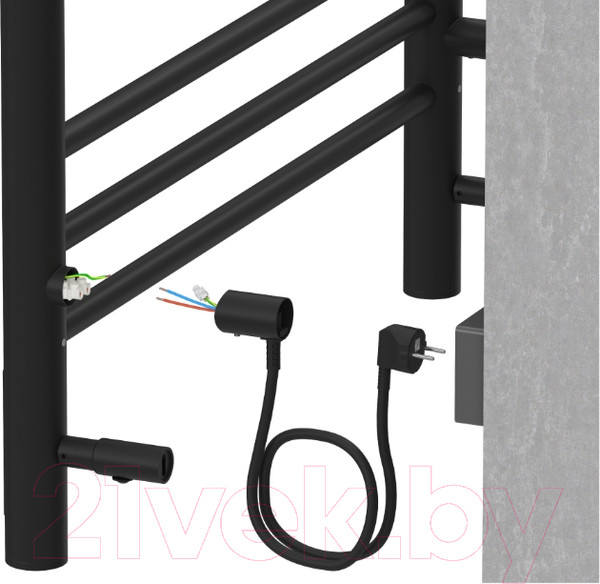 Изображение товара Полотенцесушитель электрический Aquatek Альфа П10 500x900 (Quick Touch,черный муар)