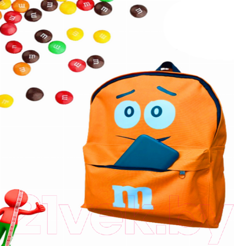 Изображение товара Детский рюкзак Sled M&M's 39x28x12 (оранжевый)