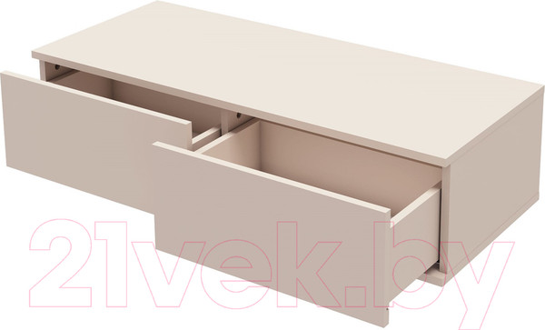 Изображение товара Тумба Stolline Лаура 2 ящика / 464.15 (кашемир серый)