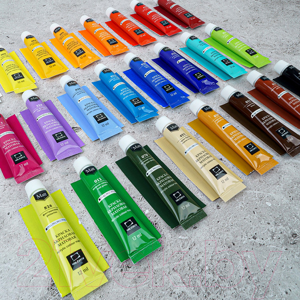 Изображение товара Акриловые краски Малевичъ 618901 (24цв)