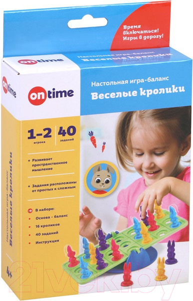 Изображение товара Настольная игра On Time Веселые кролики / 45085